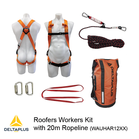 Roof Workers Kit with Harness DP_WAUHAR12XX & 20m Rope Line